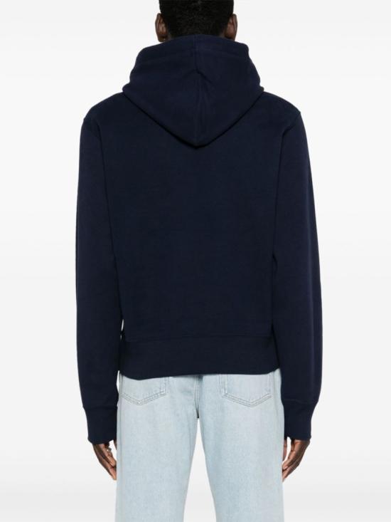  생로랑 카산드라 자수 코튼 후드 778464 Y36SW Blue - SAINT LAURENT