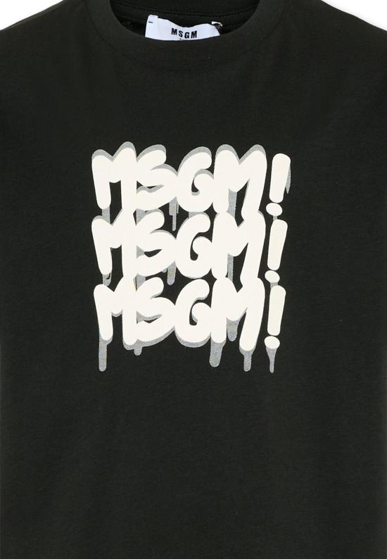 26SS [키즈] 엠에스지엠 티셔츠 S6MSJBTH227 MS040 BLACK - MSGM