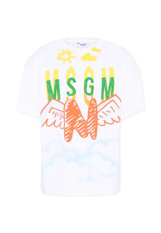 26SS [키즈] 엠에스지엠 티셔츠 S6MSJBTH233 001 WHITE