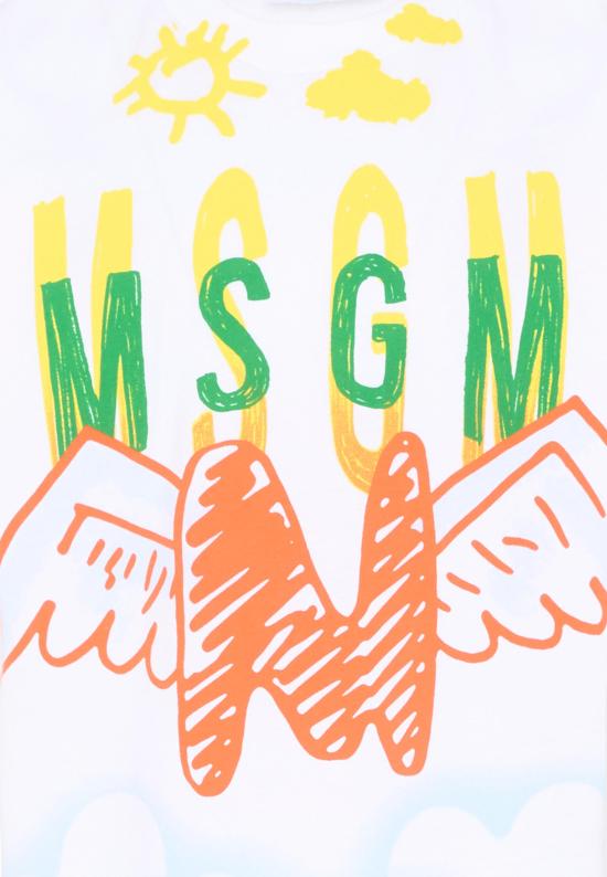 26SS [키즈] 엠에스지엠 티셔츠 S6MSJBTH233 001 WHITE - MSGM