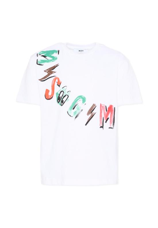 26SS [키즈] 엠에스지엠 티셔츠 S6MSJBTH239 001 WHITE