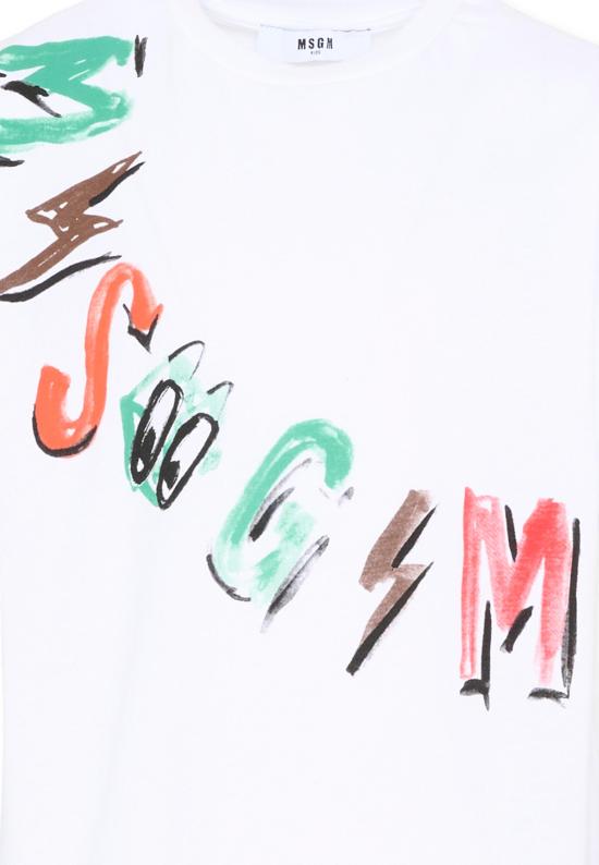 26SS [키즈] 엠에스지엠 티셔츠 S6MSJBTH239 001 WHITE - MSGM