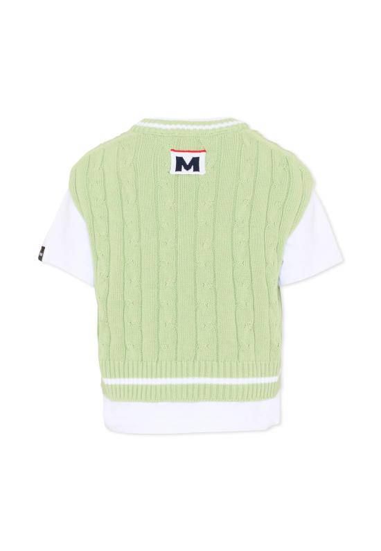 26SS [키즈] 엠에스지엠 니트 베스트 S6MSJBTH058 001 77 GREEN - MSGM