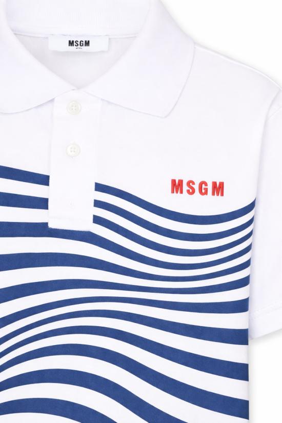 26SS [키즈] 엠에스지엠 폴로 셔츠 S6MSJBPO299 001 WHITE - MSGM