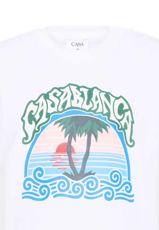 26FW [키즈] 카사블랑카 티셔츠 K PF26 JTS 038 03 WHITE - CASABLANCA