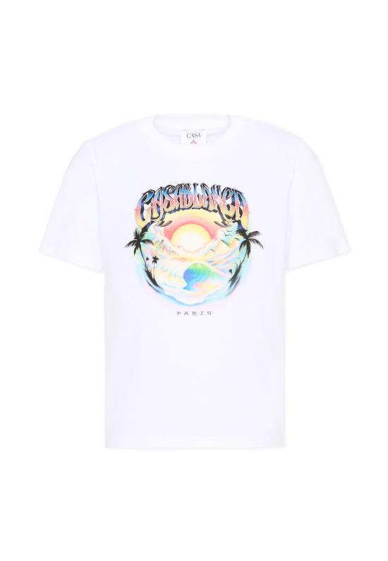 26FW [키즈] 카사블랑카 티셔츠 K PF26 JTS 038 01 WHITE