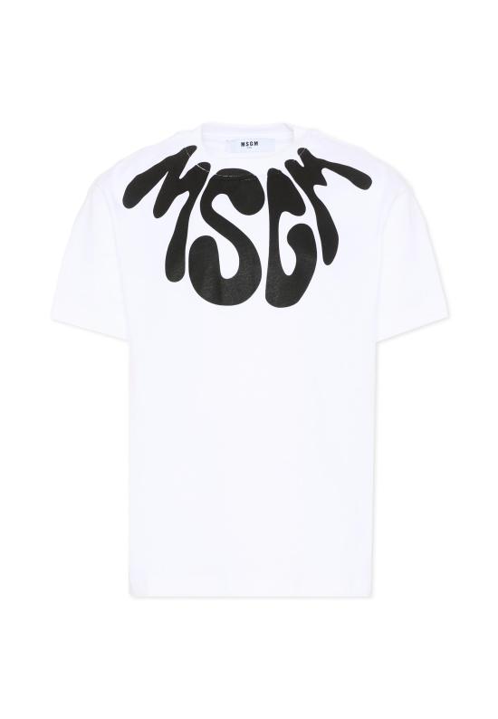 26SS [키즈] 엠에스지엠 티셔츠 S6MSJUTH222 001 01 WHITE