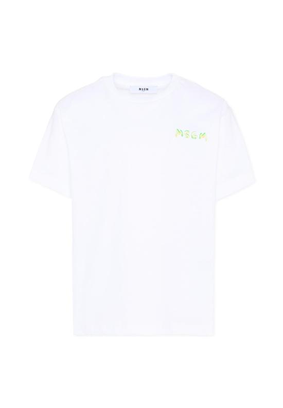 26SS [키즈] 엠에스지엠 티셔츠 S6MSJUTH003 001 WHITE