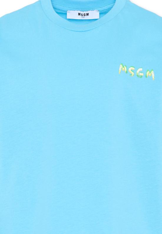 26SS [키즈] 엠에스지엠 티셔츠 S6MSJUTH003 MS073 LIGHT BLUE - MSGM