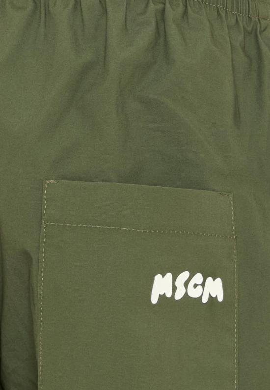 26SS [키즈] 엠에스지엠 스트레이트 팬츠 S6MSJBPA188 082 GREEN - MSGM