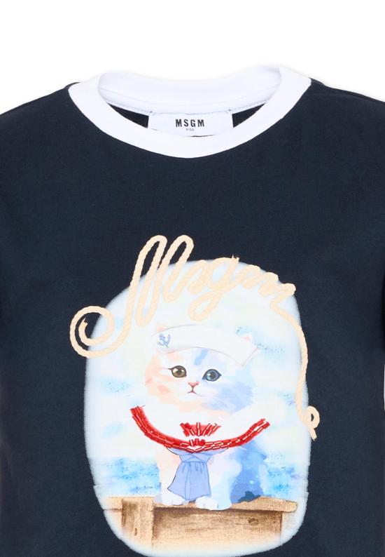 26SS [키즈] 엠에스지엠 티셔츠 S6MSJGTH016 MS072 BLUE - MSGM