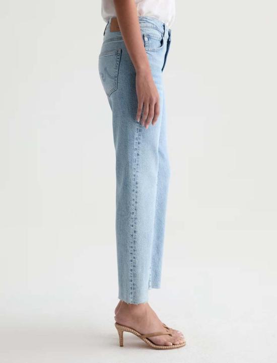  아드리아노 골드슈미드 데님 팬츠 Ag Jeans 브린리 스트레이트 크롭 진 - ADRIANO GOLDSCHMIED