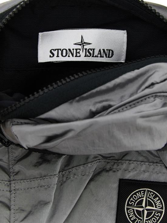 26SS 스톤 아일랜드 코티드 나일론 메탈 에코닐 크로스바디백 L1S15 9200015 S0251 V0061 Pearl grey - STONE ISLAND