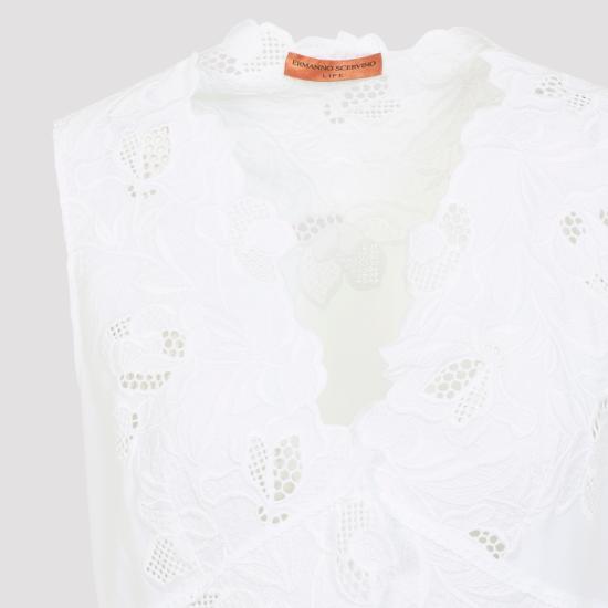 26SS 에르마노 설비노 롱 원피스 D484Q301QDV 10601 WHITE - ERMANNO SCERVINO