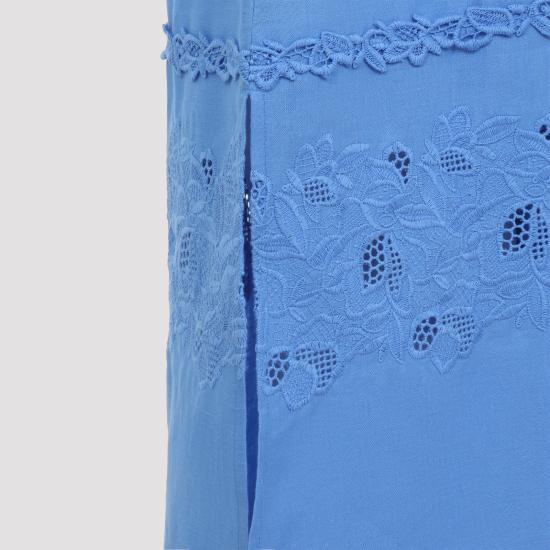 26SS 에르마노 설비노 미디 원피스 D484Q615GQI 74037 BLUE - ERMANNO SCERVINO