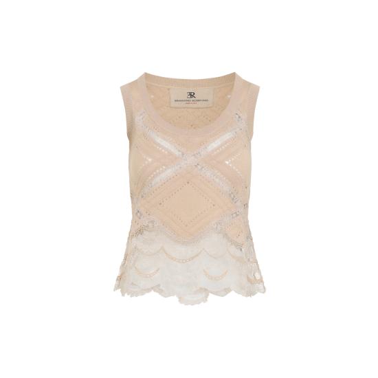 26SS 에르마노 설비노 민소매 티셔츠 D485L737APIJG 31106 WHITE
