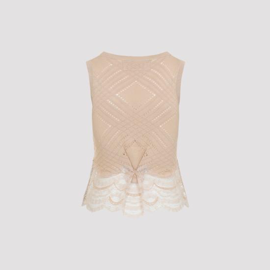 26SS 에르마노 설비노 민소매 티셔츠 D485L737APIJG 31106 WHITE - ERMANNO SCERVINO