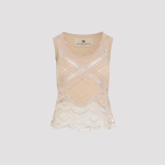 26SS 에르마노 설비노 민소매 티셔츠 D485L737APIJG 31106 WHITE - ERMANNO SCERVINO