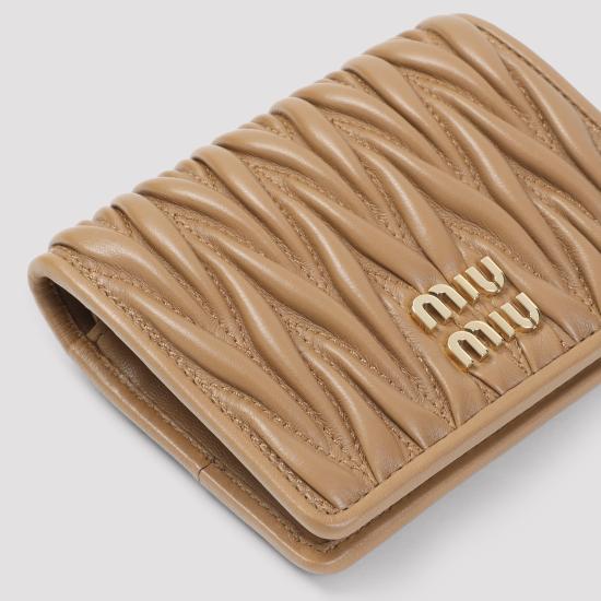 26FW 미우미우 마테라쎄 나파 가죽 반지갑 5MV204AFPP F098L NUDE NEUTRALS - MIU MIU