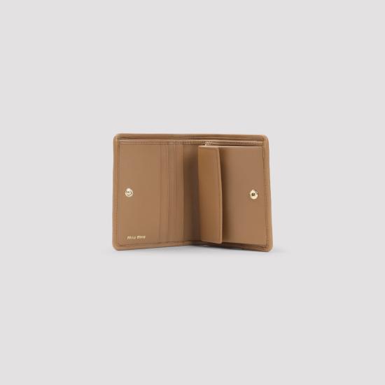26FW 미우미우 마테라쎄 나파 가죽 반지갑 5MV204AFPP F098L NUDE NEUTRALS - MIU MIU