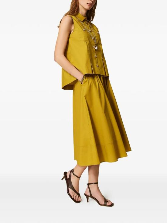 26SS 트윈셋 미디 스커트 261TT223512117 Green - TWINSET