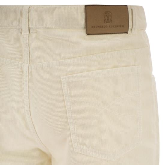 26FW 브루넬로 쿠치넬리 스트레이트 팬츠 M279NI1780 WHITE - BRUNELLO CUCINELLI
