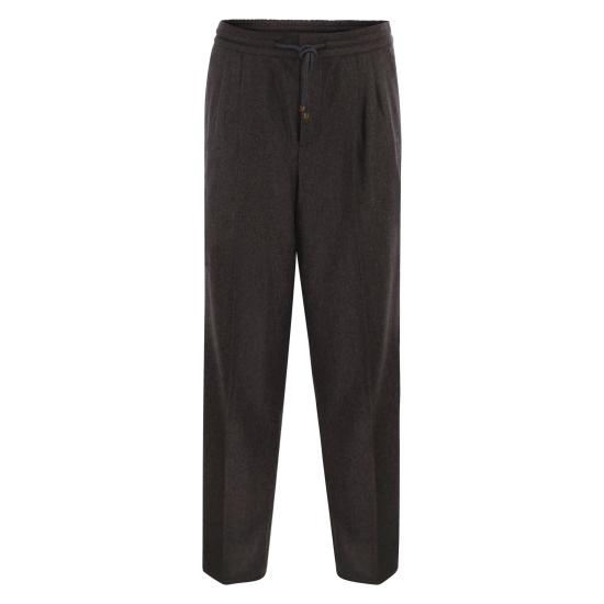 26FW 브루넬로 쿠치넬리 스트레이트 팬츠 M038PE1710 DARK BROWN