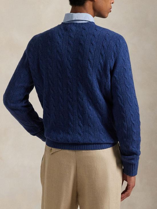  폴로 랄프로렌 케이블 니트 스웨터 710 876762 Blue - POLO RALPH LAUREN