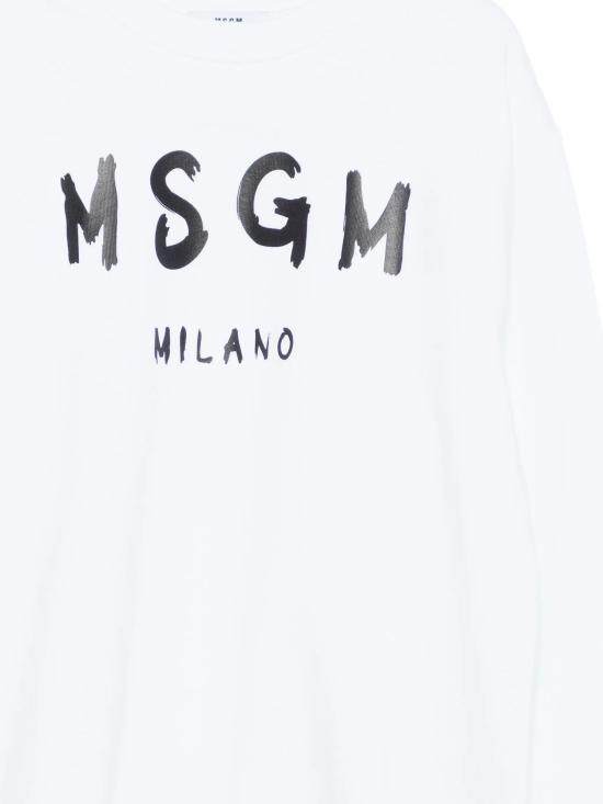 26SS [키즈] 엠에스지엠 캐시미어 니트 S6MSJUSW007 001 BIANCO - MSGM