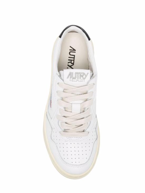 25FW 오트리 메달리스트 로우 레더 스니커즈 AULW LL22WHT BLACK - AUTRY