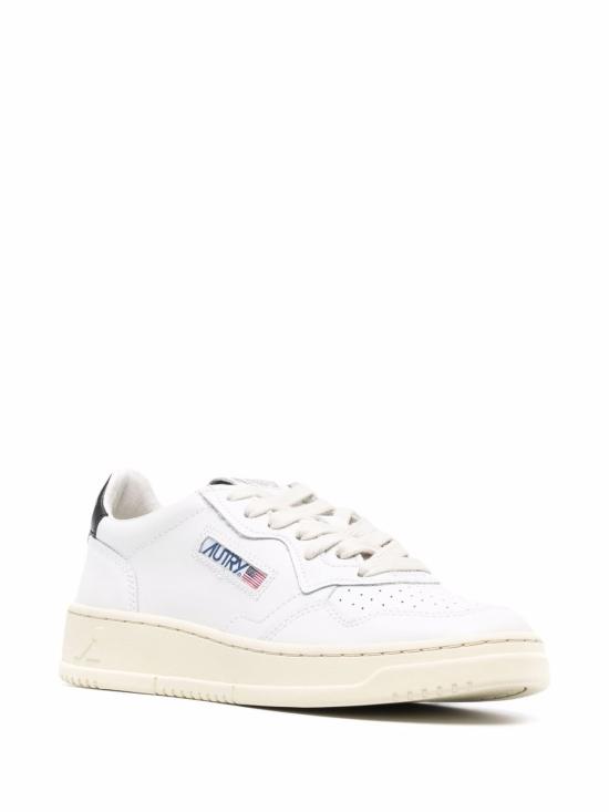 25FW 오트리 메달리스트 로우 레더 스니커즈 AULW LL22WHT BLACK - AUTRY