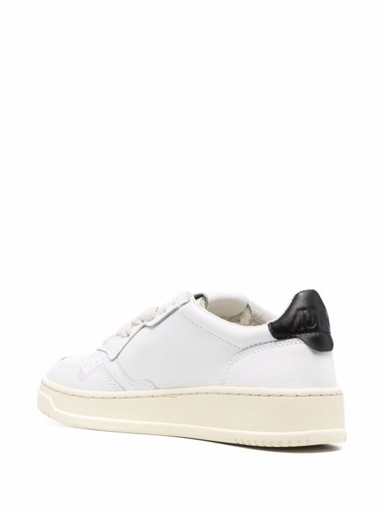 25FW 오트리 메달리스트 로우 레더 스니커즈 AULW LL22WHT BLACK - AUTRY