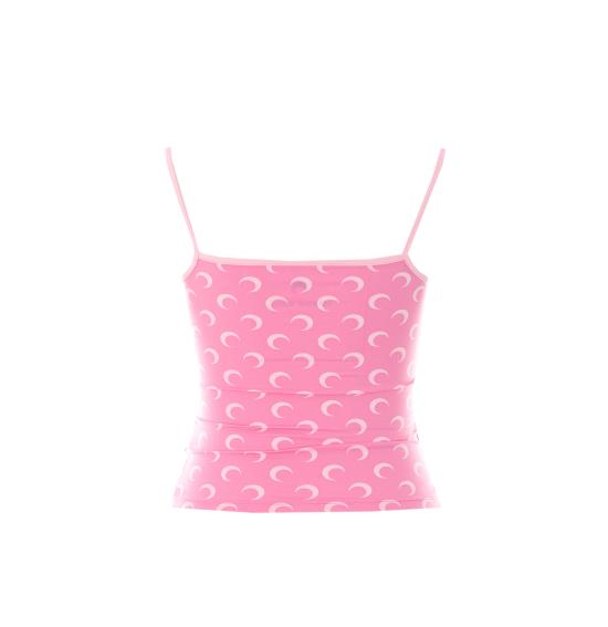 26SS 마린세르 문 프린트 저지 스트랩 탑 WTO508A CJER0001PK30 Pink - MARINE SERRE
