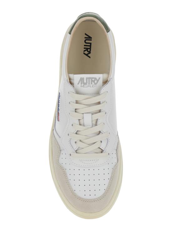 26FW 오트리 메달리스트 로우 스니커즈 AULMLS17WHITEBRONZEGREEN - AUTRY