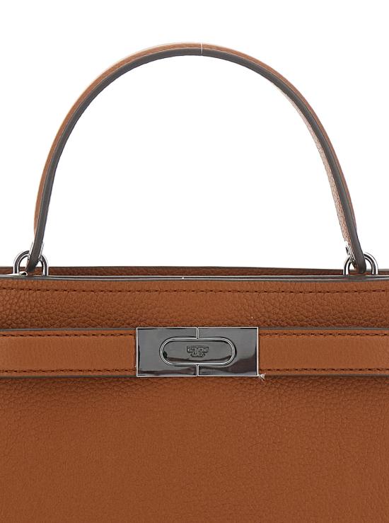 26FW 토리버치 리 라지윌 미니 탑 핸들백 175603200 Brown - TORY BURCH