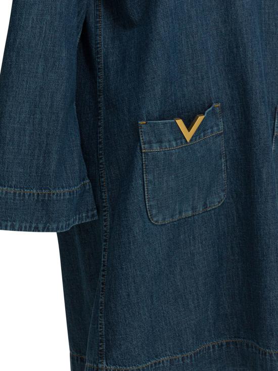 26SS 발렌티노 가라바니 미디 원피스 8B3DA03B9YA 558 DENIM - VALENTINO GARAVANI