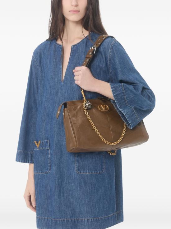 26SS 발렌티노 가라바니 미디 원피스 8B3DA03B9YA 558 DENIM - VALENTINO GARAVANI