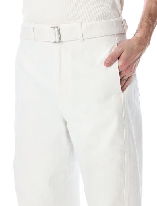 26SS 르메르 트위스트 벨티드 팬츠 PA326 LD1070WH086 WHITE - LEMAIRE