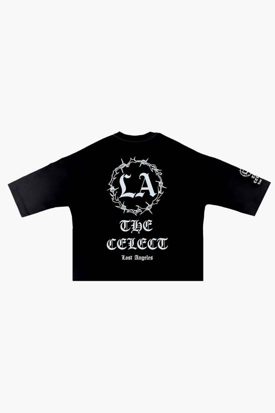  더 셀렉트 긴팔 티셔츠 셀렉트 시티 오브 엔젤스 대형 티셔츠 블랙 - THE CELECT