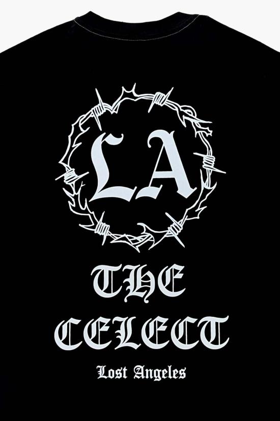  더 셀렉트 긴팔 티셔츠 셀렉트 시티 오브 엔젤스 대형 티셔츠 블랙 - THE CELECT