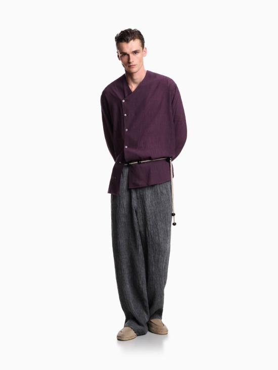 26SS 엠포리오 아르마니 스트레이트 팬츠 EM005613TE20600 U8091 Grey - EMPORIO ARMANI