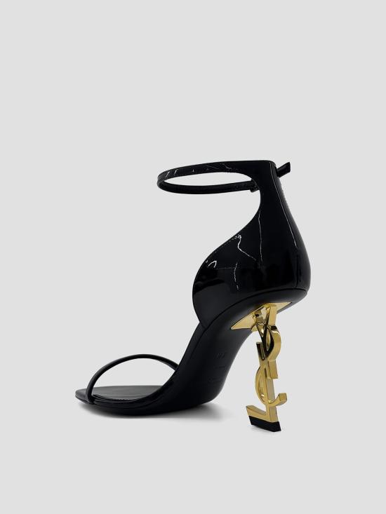 26SS 생로랑 페이턴트 레더 오피움 샌들 5576791TV1A 1000 NERO - SAINT LAURENT