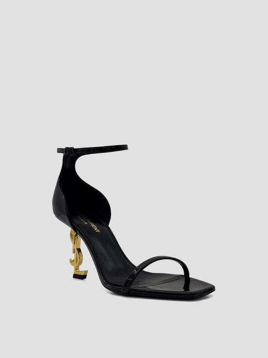 26SS 생로랑 페이턴트 레더 오피움 샌들 5576791TV1A 1000 NERO - SAINT LAURENT