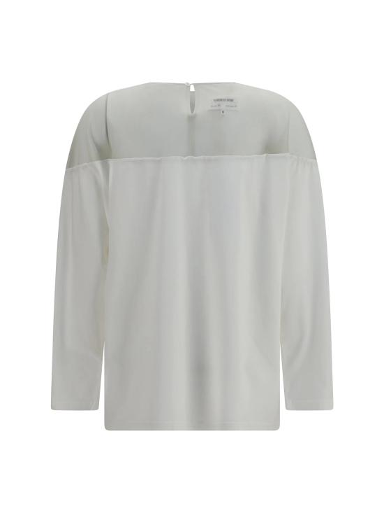 26SS MM6 메종마르지엘라 긴팔 티셔츠 S62GD0213M20108 101 OFF WHITE - MM6 MAISON MARGIELA