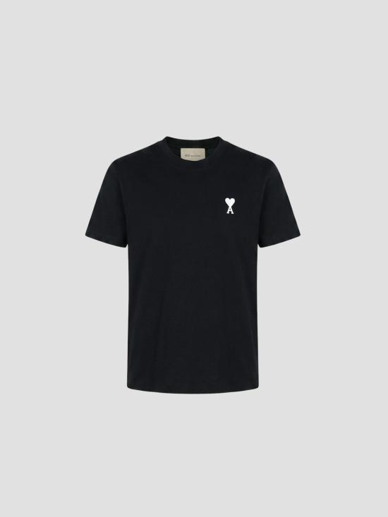 26SS 아미 스몰 하트 로고 라이트 코튼 저지 티셔츠 HTS346724 045 BLACK WHITE CREAM