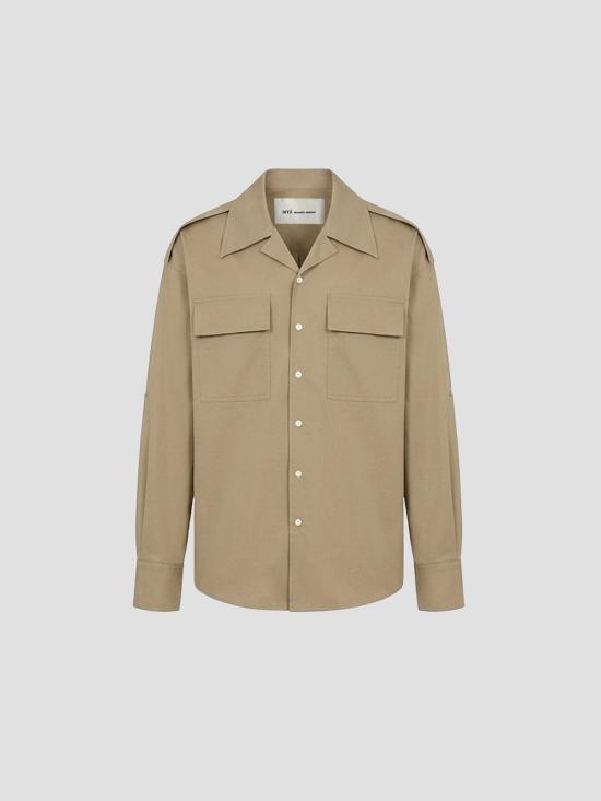 26SS 아미 코튼 사하린 셔츠 HSH814CO0214 A036 BEIGE TAUPE