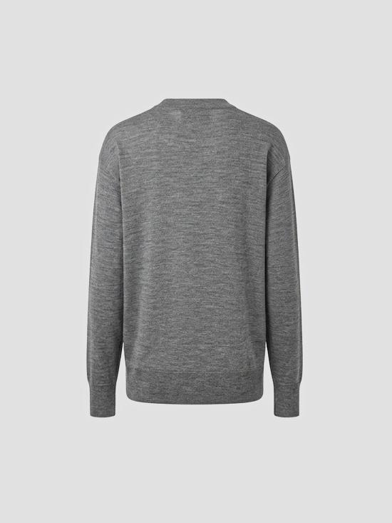 26SS 아미 씬 울 크루넥 아미 드 하트 스웨터 UKS856KN0066 0516 CARBON - AMI