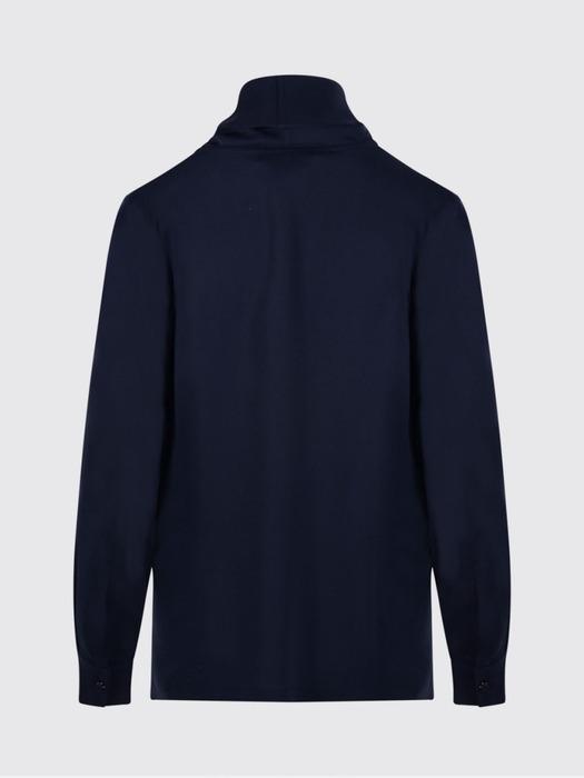 26SS 막스마라 바디아 실크 블라우스 2611111191600 013 NAVY BLUE - MAX MARA