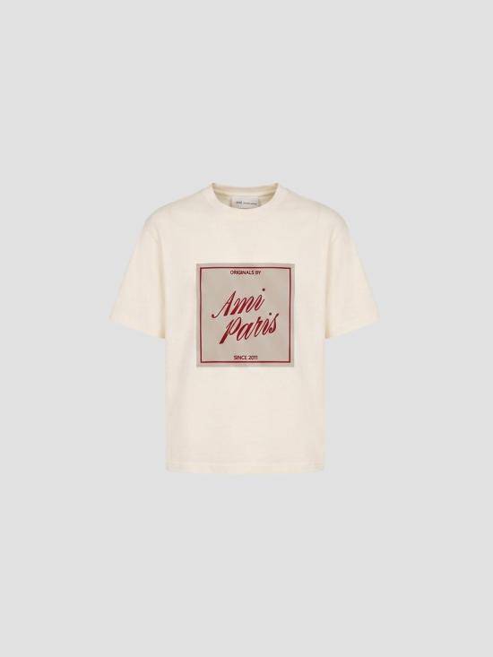 26SS 아미 반팔 티셔츠 UTS385726 136 WHITE CREAM