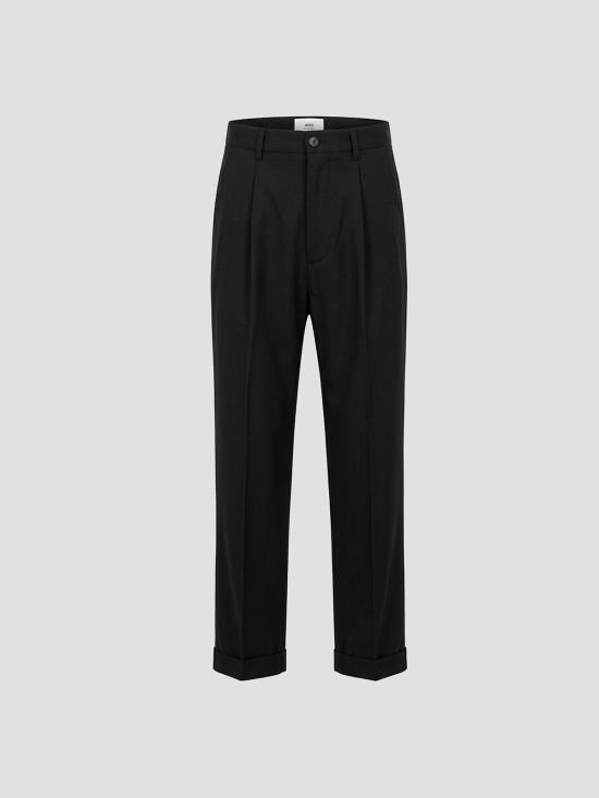 26SS 아미 코튼 캐롯 오버사이즈 트라우저 HTR121CO0132 001 BLACK